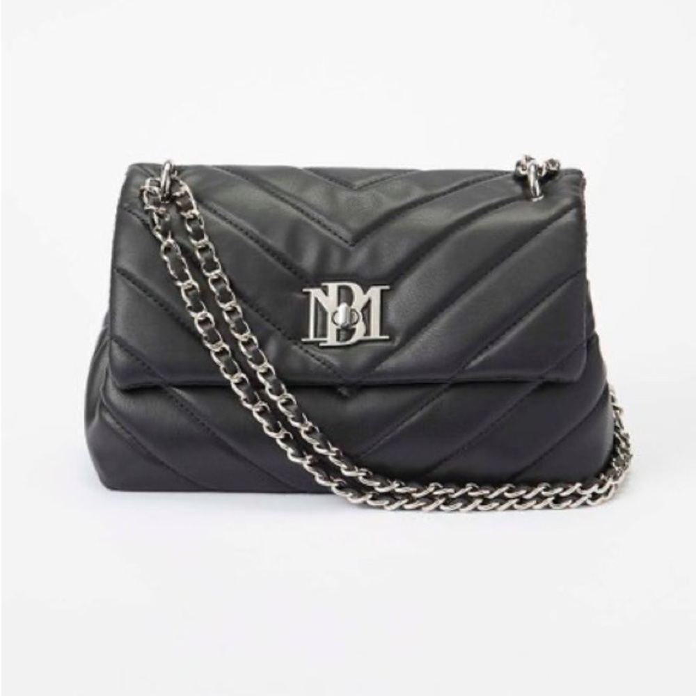 Badgley Mischka Black Quilted Shoulder Bag